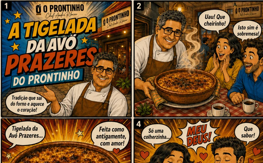 Capa da banda desenhada A Tigelada da Avó Prazeres